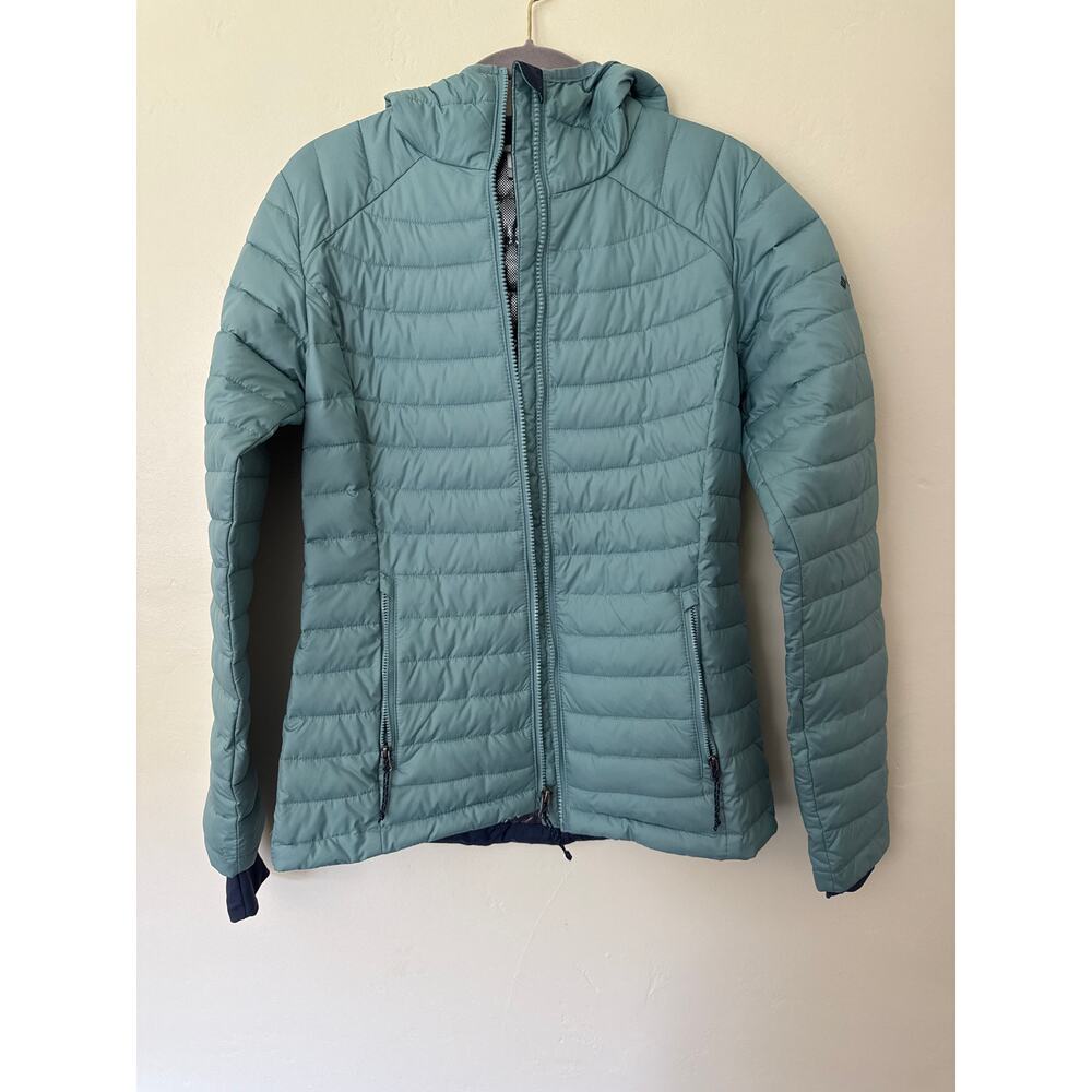 Columbia Hooded Puffer Jacket White Out II Thermal Insulated XS